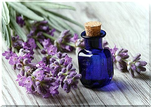 Lavender essential oil for smooth skin