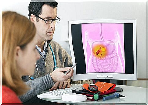 Woman in digestive consultation