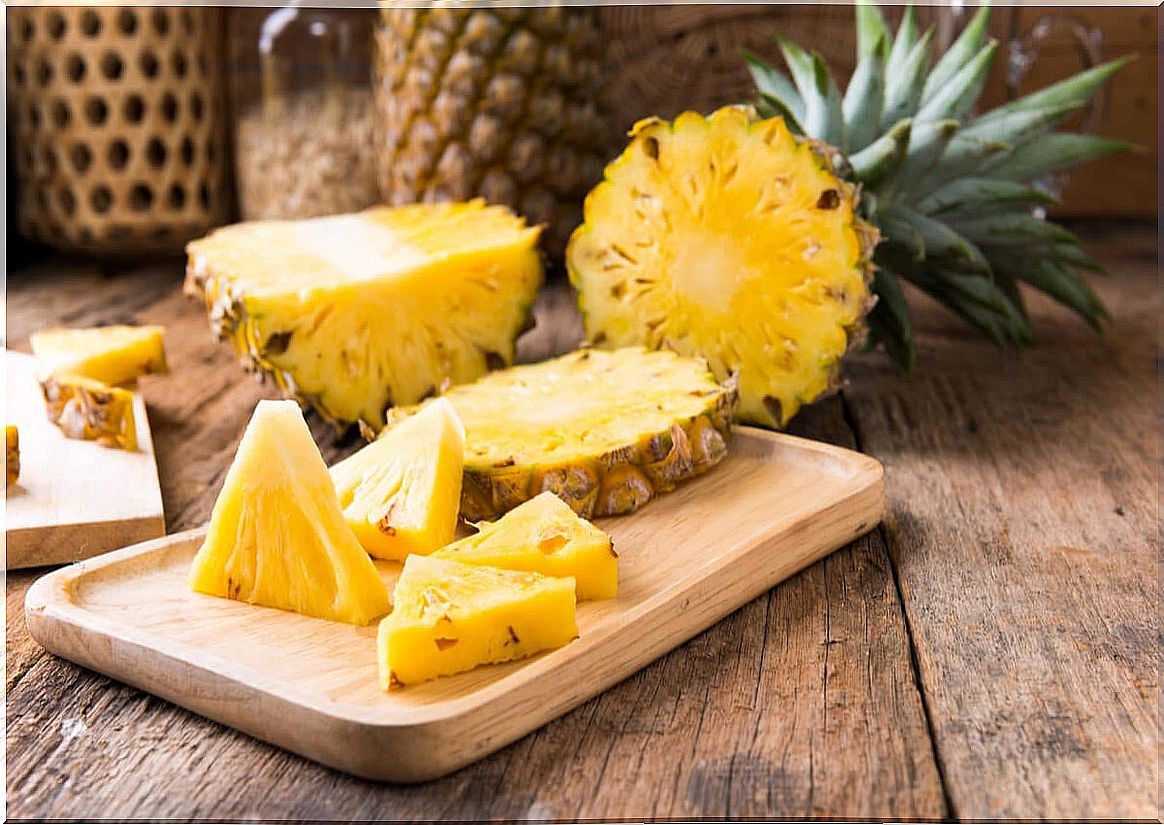 Pineapple with bromelain for the recipe with chicken.