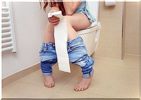 Woman with fecal incontinence