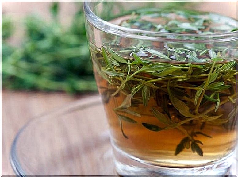 Thyme infusion for pharyngitis.