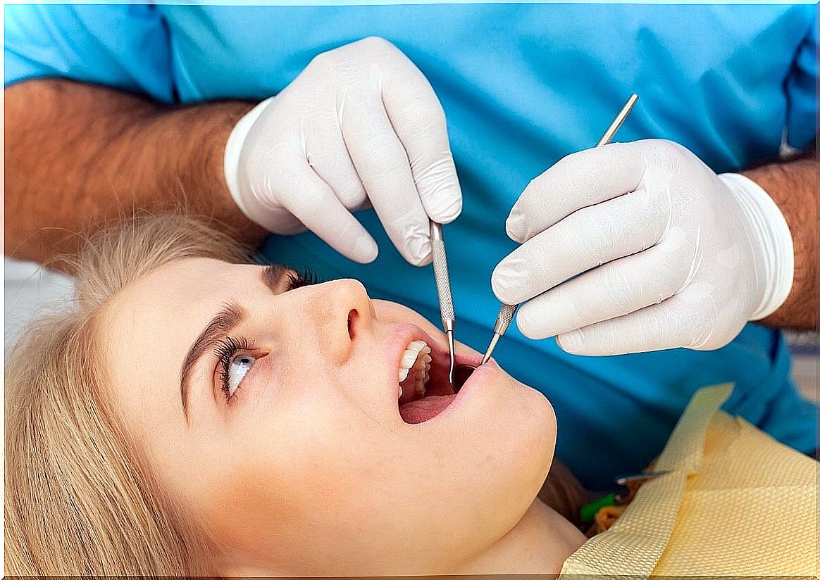 Tooth extraction.