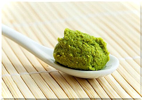 wasabi in a spoon