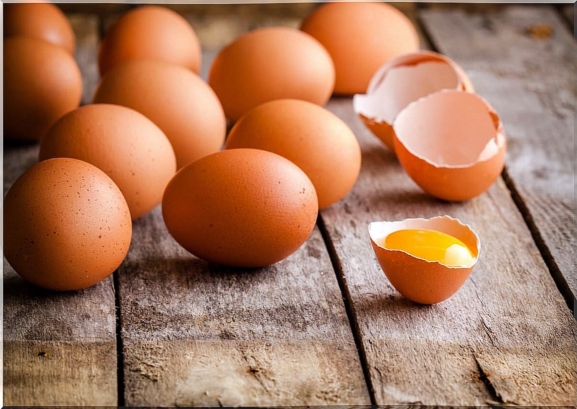 Eggs as protein to gain muscle.